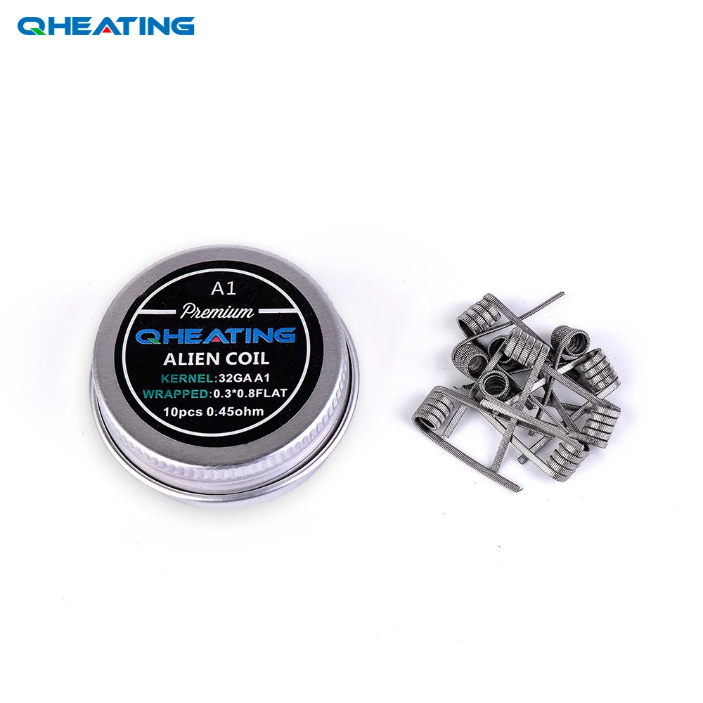 Электронная сигарета атомайзер NI80 316L A1 ALIEN предварительно собранная катушка с
