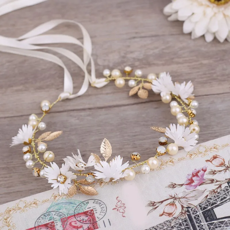Baby Girls Flower Headband Small Daisy Floral Headwear Apparel Wreath Photography Prop Party Gift Evening Dress Accessories