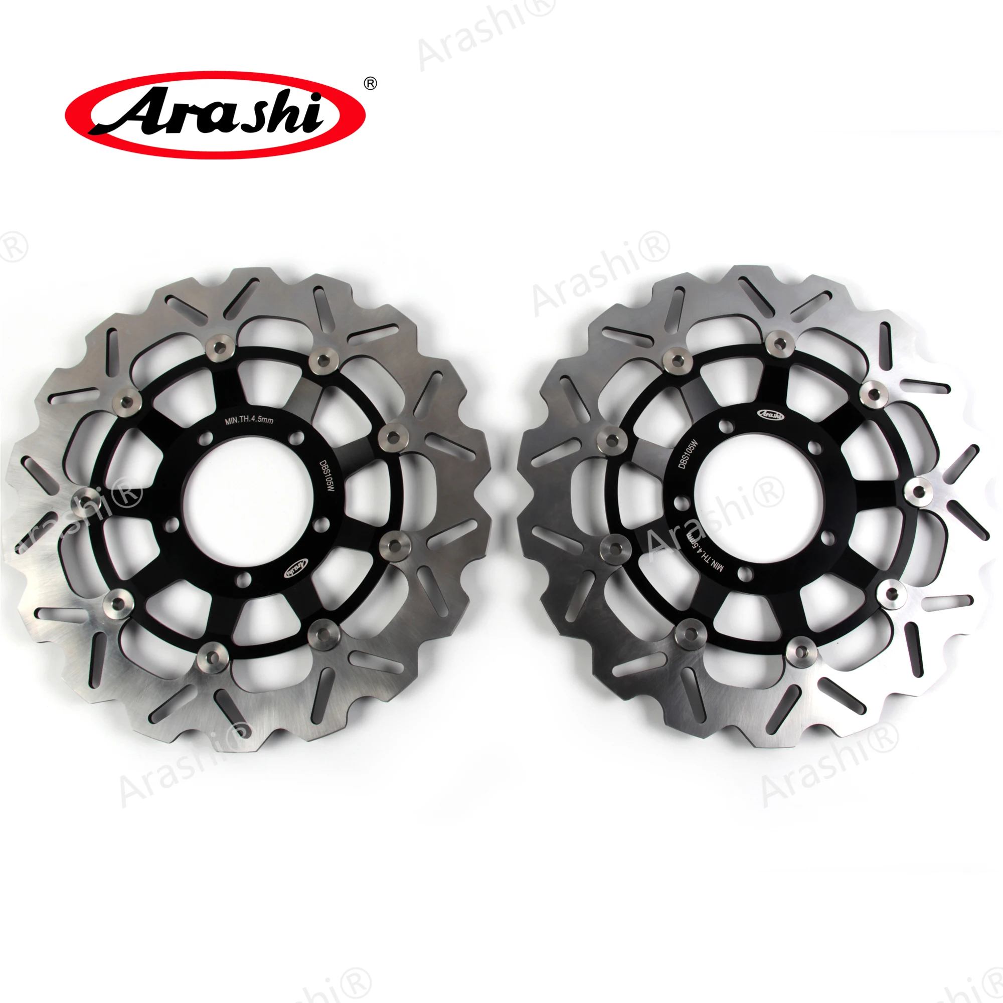 

ARASHI 1Pair CNC Motorecycle Floating Front Brake Discs Disk Rotors For TRIUMPH Street Triple 675 R 675R 2009 2010 2011 2012