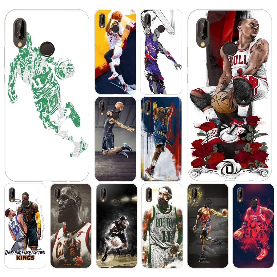

115H James Curry Harden Kyrie irving Soft Silicone Tpu Cover Case for huawei p 20 lite pro y6 2017 mate 10 lite