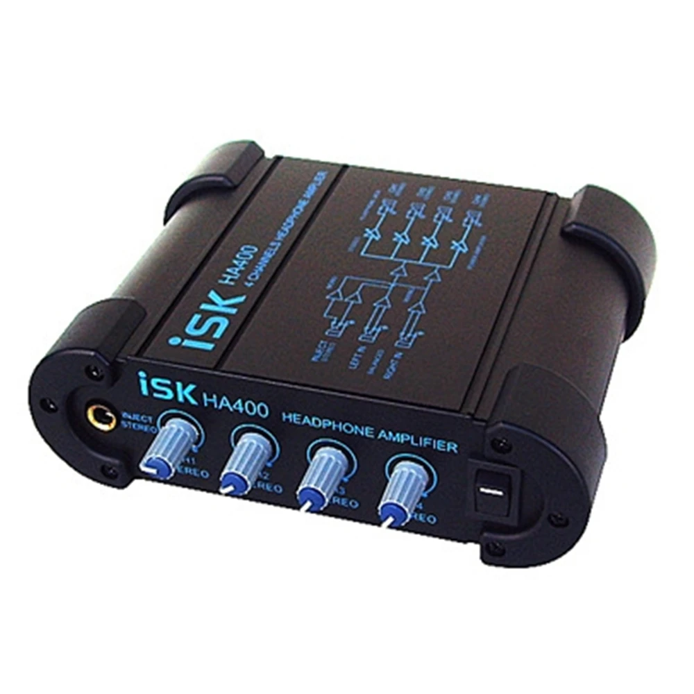 ISK HA400 Powerful Portable Dual Electron Tube Headphone Amplifier Mini AMP Mobile Phone Music Headset amplifier