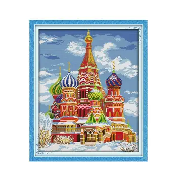 

Arabian Palace European architecture beautiful landscape cross stitch kit embroidery Chinese characteristics painting