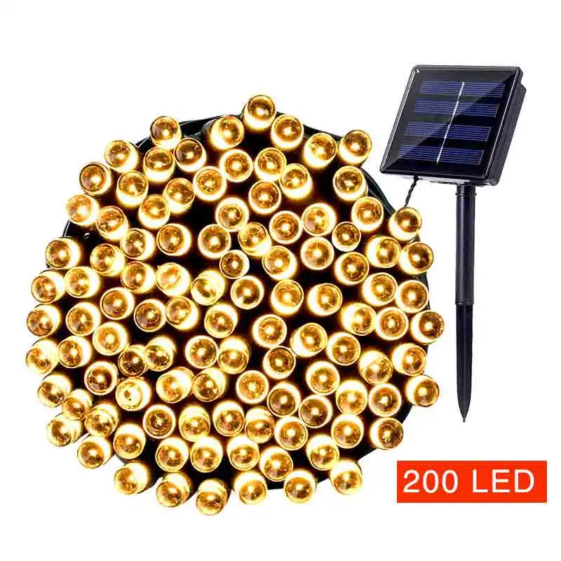 Antikue Solar String Light Outdoor Led Strip Garland For Garden Decoration lamp Christmas Lights Luminaria Energia | Лампы и освещение