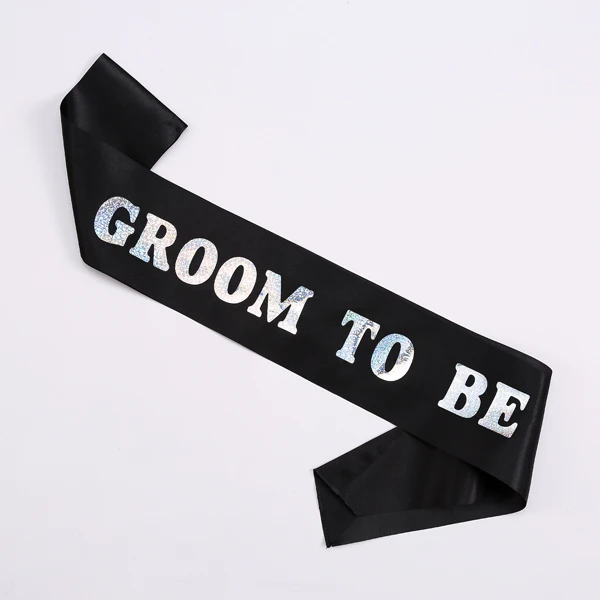 Black Satin Sash Groom To Be 60 Of For 3pcs Bride Black Satin Sash Groom To Be 60 Of For 3pcs Bride Bachelorette Hen Event Wedding Accessories Stag Night Bachelor Party In Favors From Home