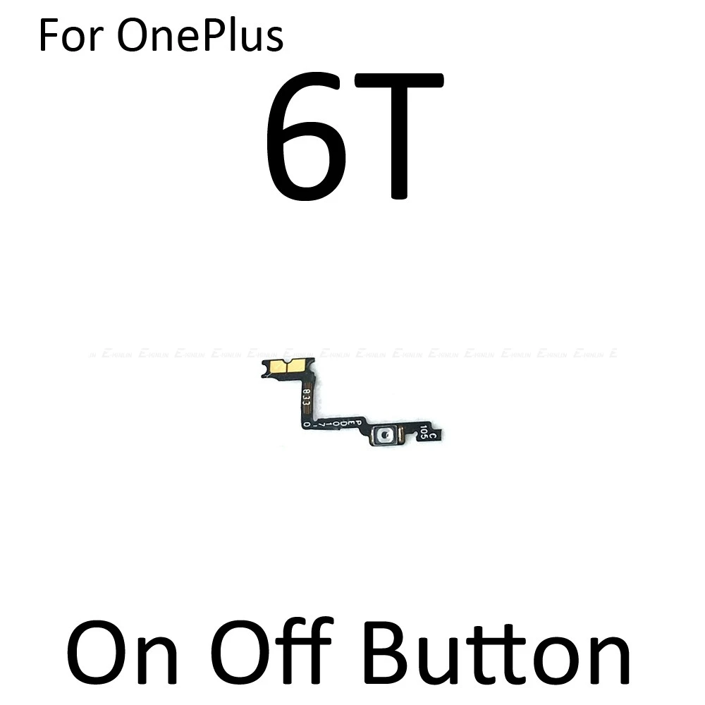 Бесшумный переключатель питания лента-брелок запасная часть для OnePlus X 1 2 3 3T 5 5T 6 6T 7 Pro кнопка включения/выключения громкости управление гибким кабелем - Цвет: On Off For OnePlus6T