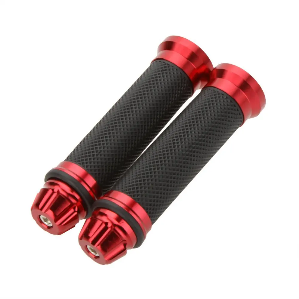 1 Pair 7/8" Aluminum Rubber Gel Ergonomic CNC Handlebar Grips Hand