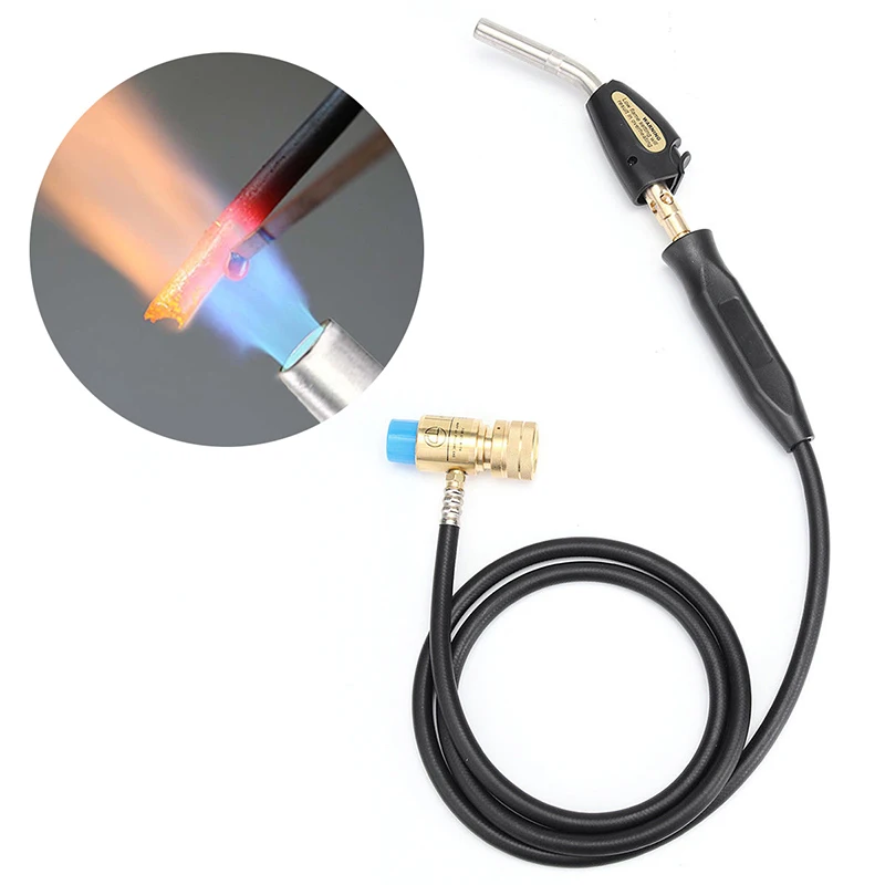 

Mapp Gas Self Ignition Plumbing Turbo Torch Solder Propane Brazing Torch Welding with Welding Hose for Heating Solder Tools