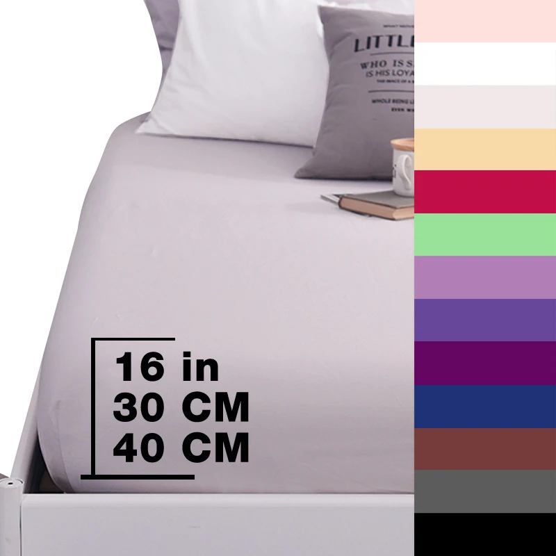 

Custom Fitted Sheet Pure Cotton Luxury Solid Bedsheet 600TC Mattress Cover Bed Sheet With Elastic Band Linens 1PCS Bedding Sheet