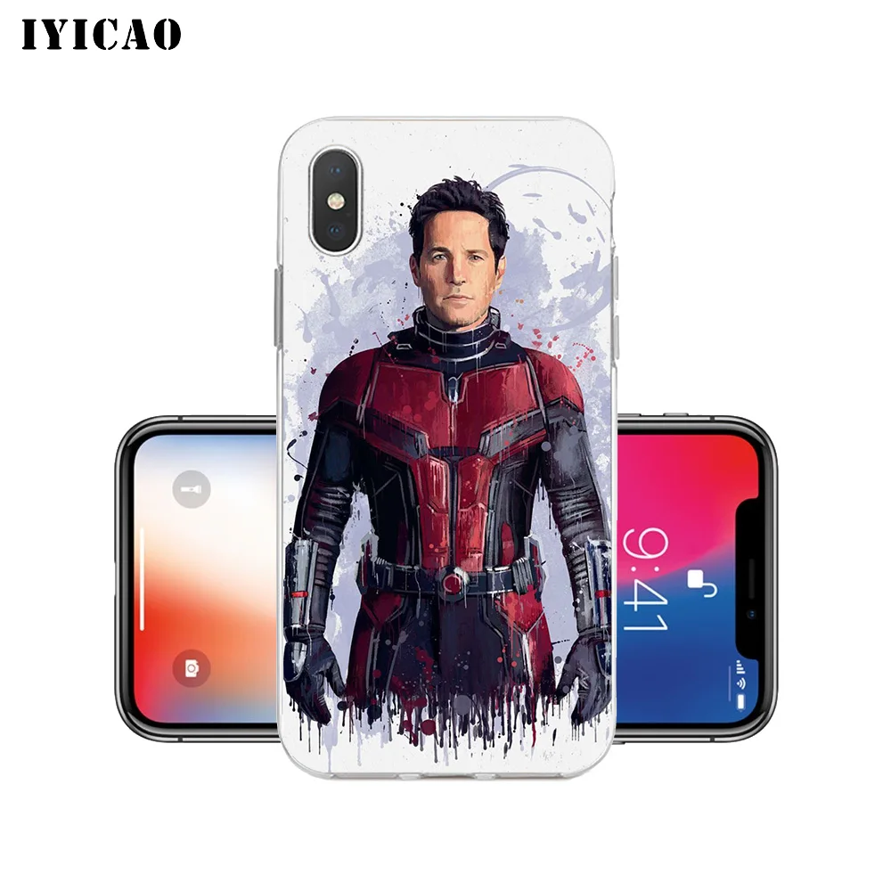 IYICAO Ant Man и ОСА Мягкий силиконовый чехол для телефона iPhone X XR XS MAX 6 6s 7 8 Plus 5 5S SE TPU
