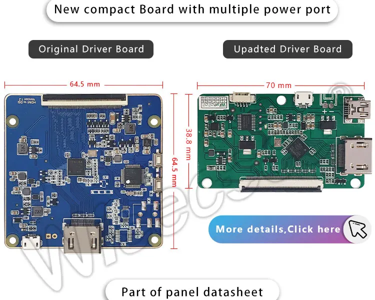 8," 2K разрешение дисплея TFT LCD2560x1600 61 pin HDMI с плата управляющего драйвера для проектора принтера