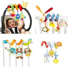 Soft Infant Crib Bed Stroller Toy Spiral Baby Toys For Newborns Car Seat Hanging Bebe Bell Educational Rattle Toy For Gift