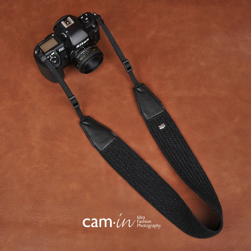 Универсальный тканый ремень для камеры из хлопка+ воловьей кожи цветной DSLR Плечевой ремень для Canon Nikon беззеркальная цифровая камера SLR