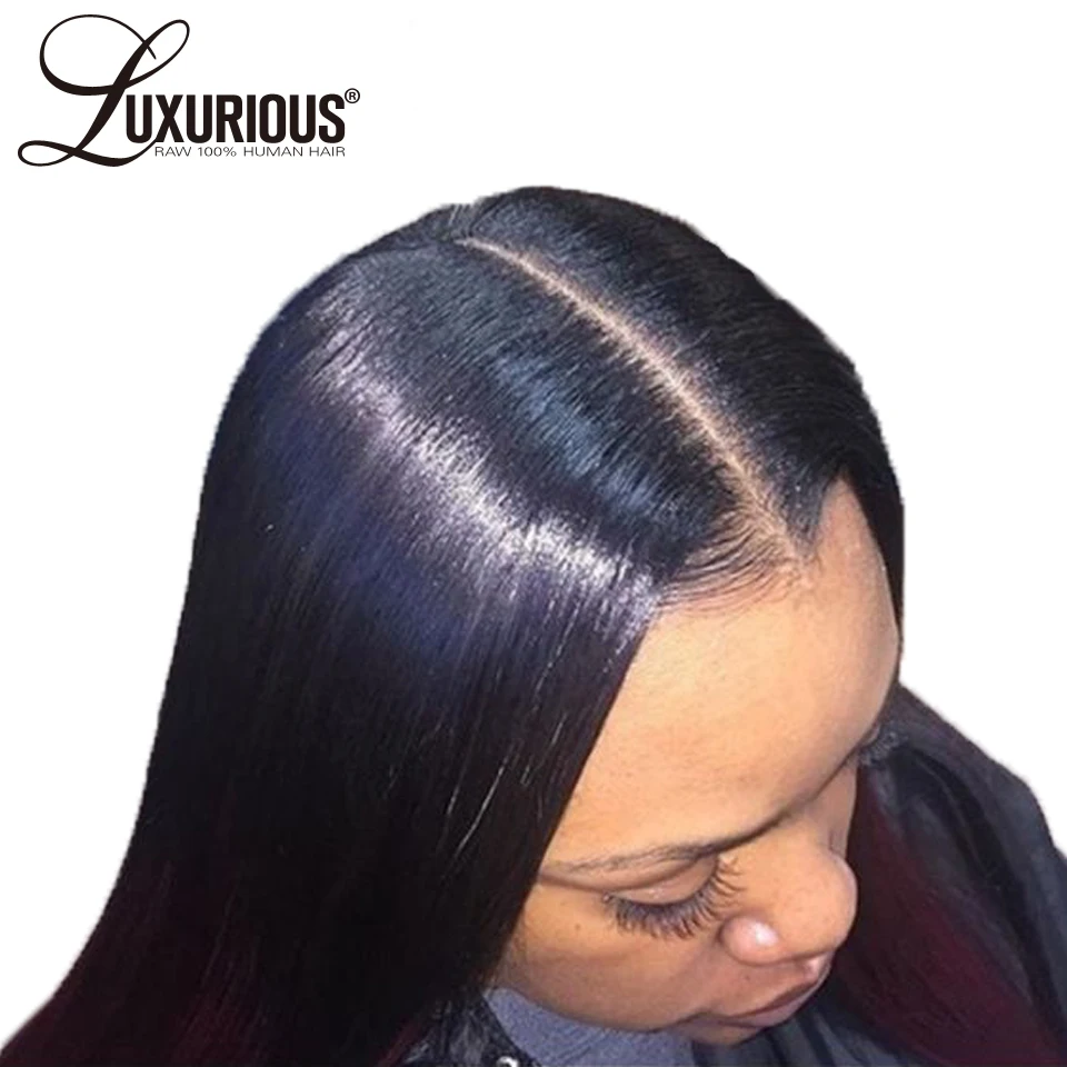 

Silk Base Full Lace Human Hair Wigs With Baby Hair 8-24Inch Pre Plucked Straight Brazilian Remy Hair Natural Color Free Part