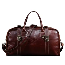 Роскошные мужские дорожные сумки Crazy Horse из натуральной кожи ручной работы, Сумки из натуральной кожи отличного качества