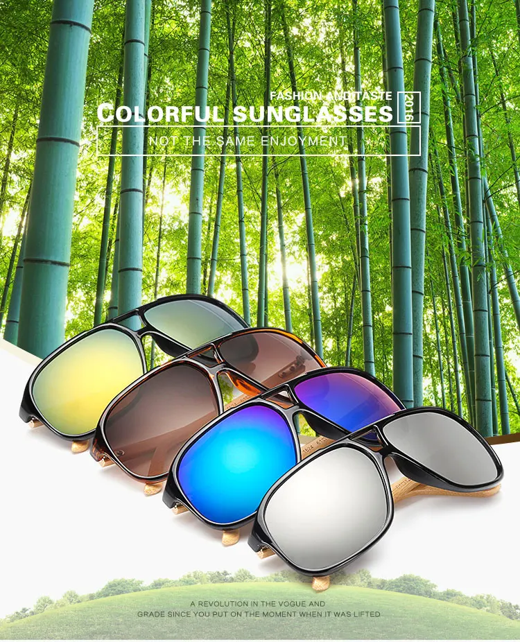 BOYSEEN новые модные товары Мужские Женские солнечные очки бамбук без рамки солнцезащитные очки au ретро деревянные очки деревянная рамка ручной работы 1524