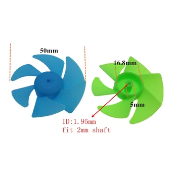 

2PC 50mm Turbofan Six-blade propeller Model making fit 2mm shaft axle