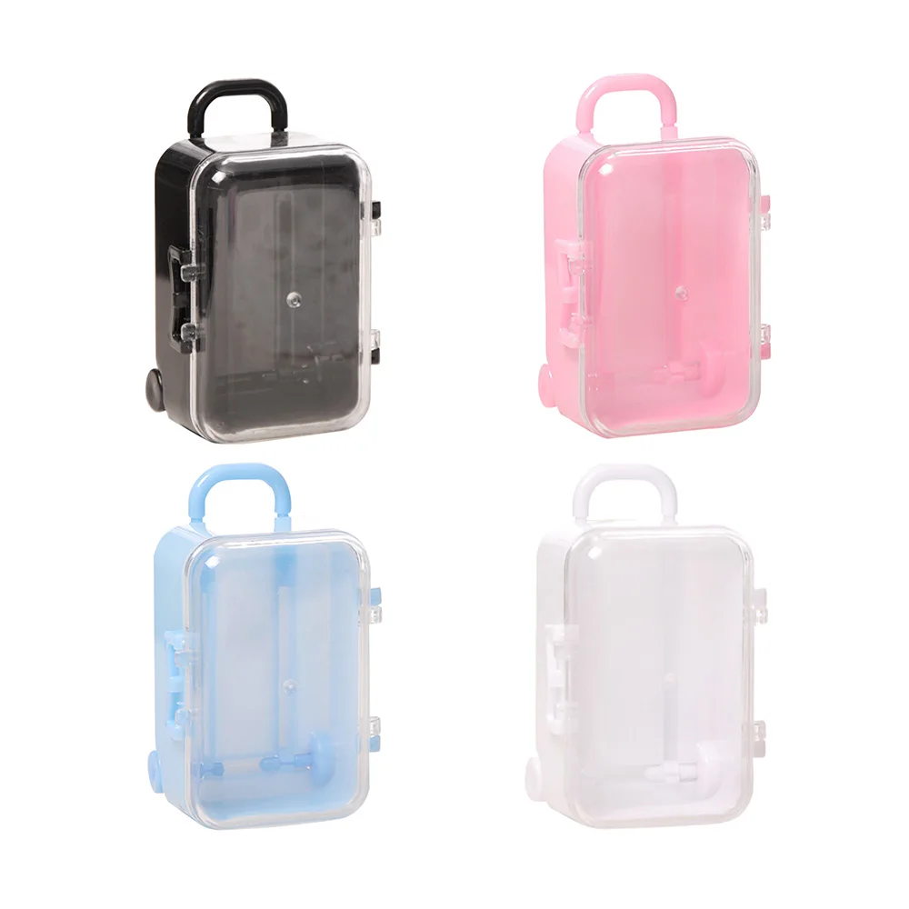 12pcs/lot Travel Luggage Design Plastic Candy Box Mini Suitcase Box Box