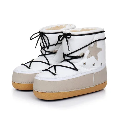 

Women Snow Boots plus size 41 42 inside with fur Dropshipping Warm Women Ankle Boots Star Ladies Boots Shoes Work Safety Shoes