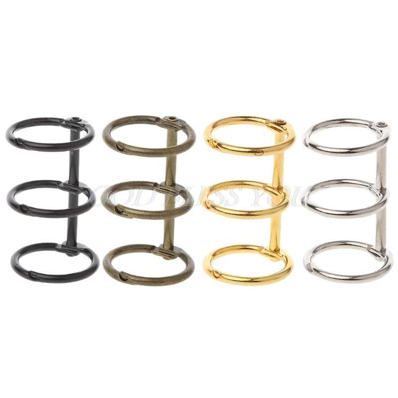 

DIY Metal Clip 3 Holes Ring for Notebook Loose Leaf Diary Photo Album Binding
