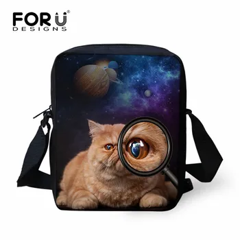

FORUDESIGNS 3D Animal Print Childrens School Bags Galaxy Star Dog Cat Pattern Mini Messenger Bag Girls Boys Small Crossbody Bags