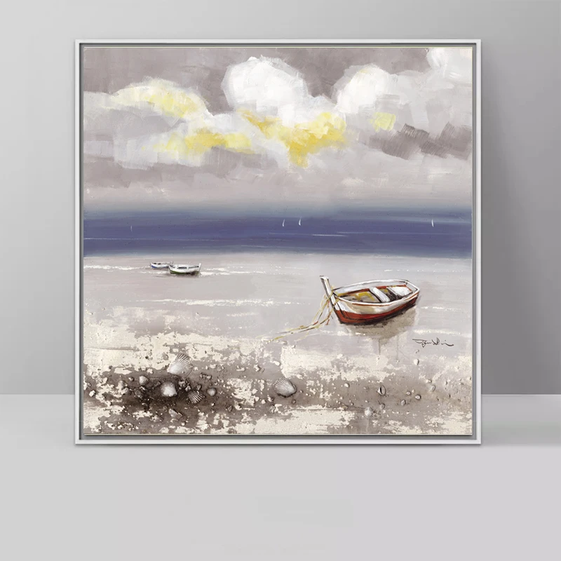 Wall Pop Art Modular Cuadros Pictures Poster Canvas Sailboat Beach Seascape House Painting Prints Home Decor Restaurant no frame