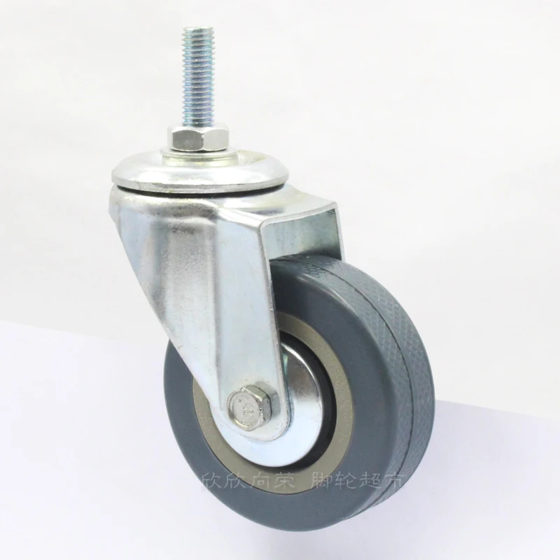 

2" 50mm Single Wheel Thread Rotation PP Industrial Caster M10 x 30mm 10mm Thread