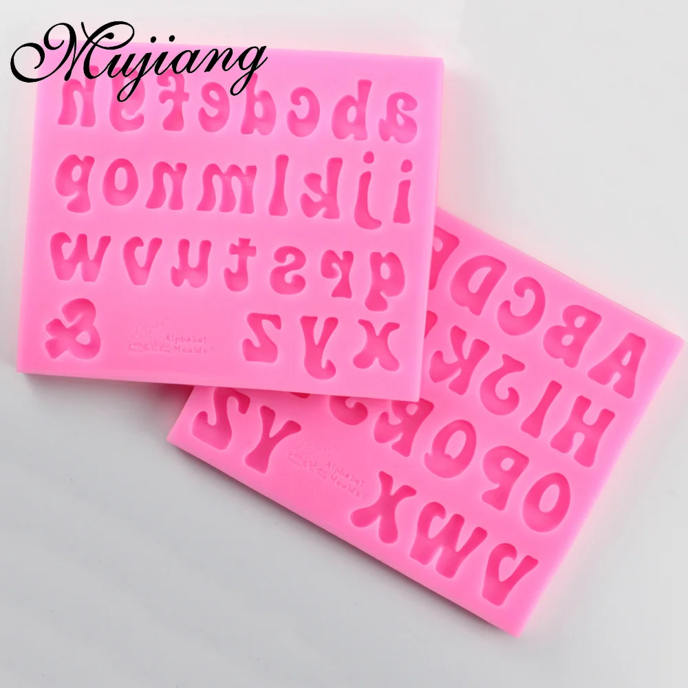 

Mujiang Letters Silicone Fondant Cake Decorating Tools Alphabet Gumpaste Chocolate Candy Clay Molds Kitchen Baking Moulds XL294