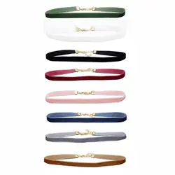 8 шт. ожерелье Женские Простые Модные многоцветные бархатные с ожерелье украшения на шею сто соответствующие подарки