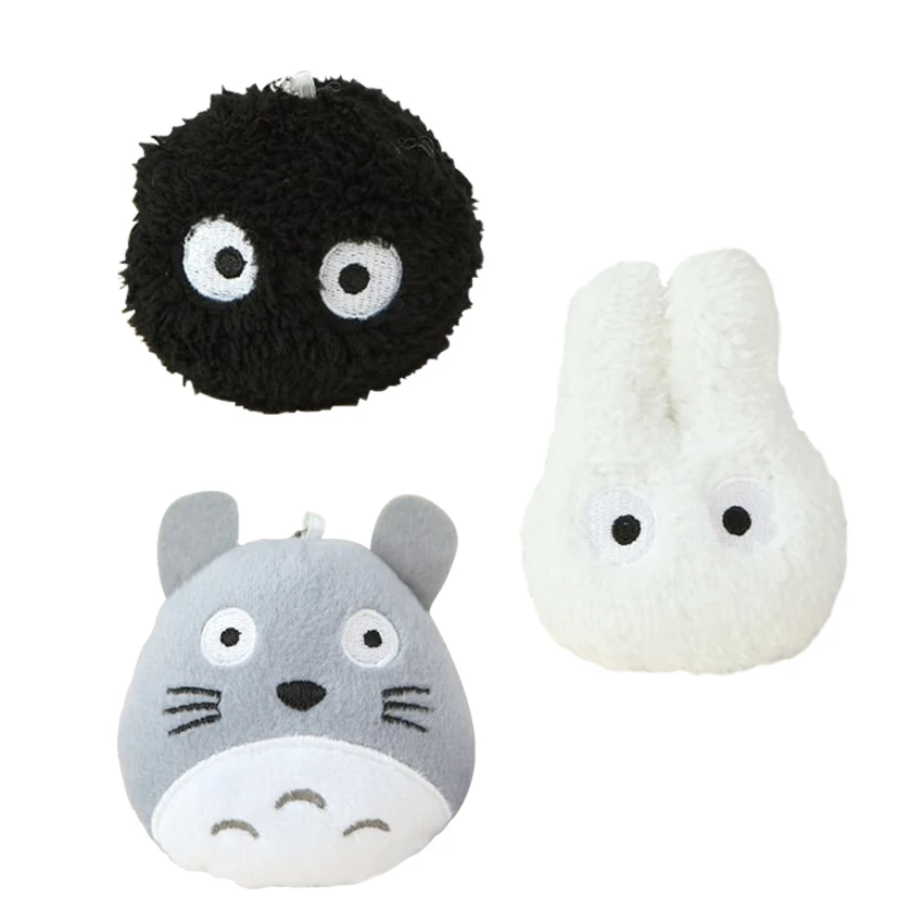 

3pcs/lot 9-11cm Totoro series products Mix Mini Totoro plush Black briquettes plush white Totoro Plush Baby toy Kawaii Baby Toy