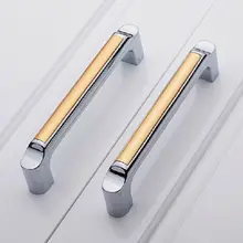 5 modern fashion kitchen cabinet handles shiny silver dresser pull128mm drawer cupbord wardrobe furniture handle pull