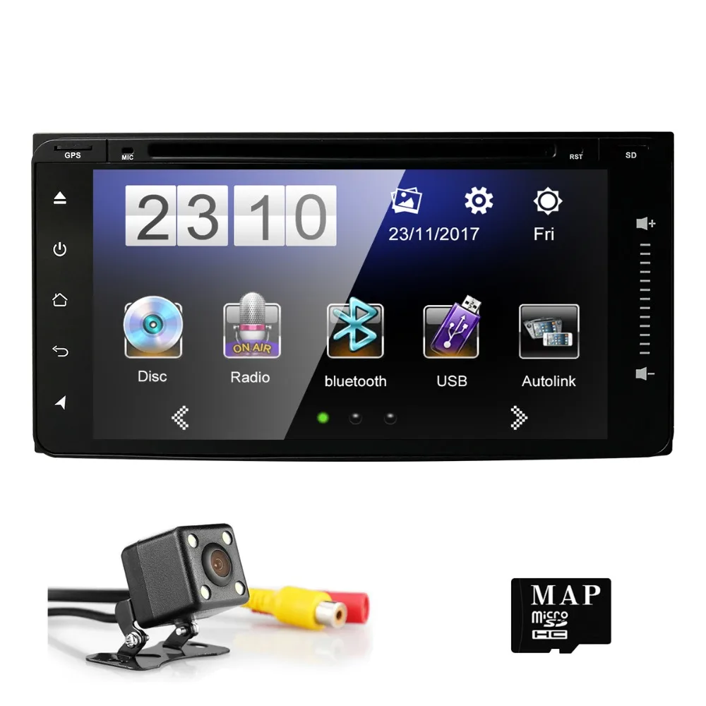 

Hizpo 7 inch Autoradio 2 din multimedia navigation For TOYOTA tundar 2003 2004 2005 2006 camry 2002-2006 steering wheel control