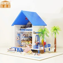 Мебель DIY Кукольный дом wodden Miniatura Кукольные домики Мебель комплект DIY головоломки собрать кукольный домик Игрушечные лошадки для детей подарок A029