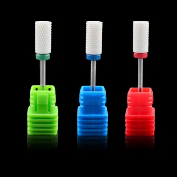 

1 Pcs 3/32" White Ceramic Nail Drill Bits Large Barrel Bit Electric Machine Milling Cutter File Manicure Pedicure Nail Art Tools