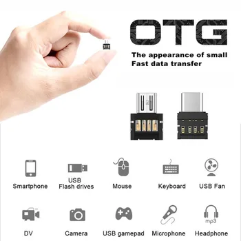 

Mini USB Type C / Micro USB OTG Electronic Charger Converter Adapter for Cellphone Tablet