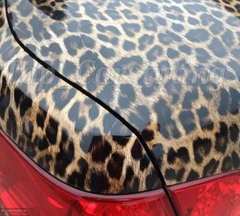 

Gloss Leopard animal Camo Camouflage Vinyl Foil Motorcycle Woodland Decal Bubble Free 1.52X30M ROLL