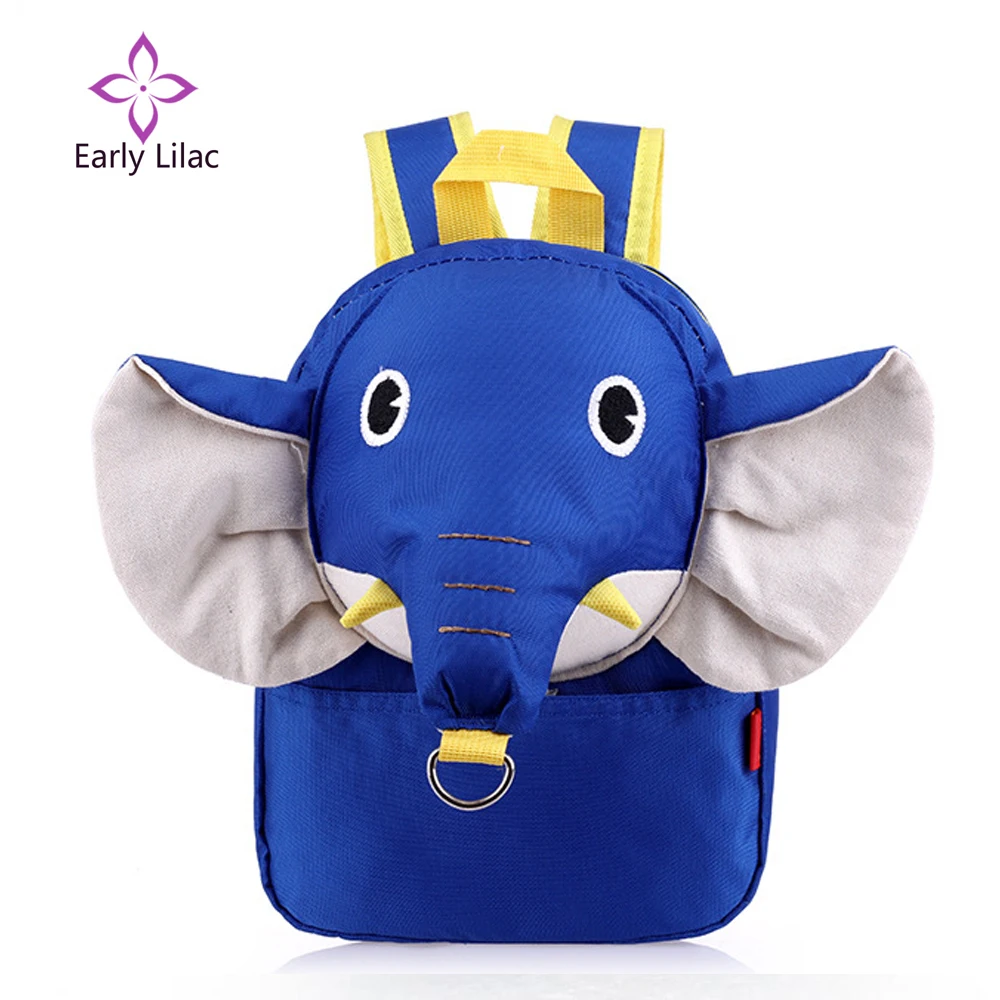 Early Lilac Elephant Children School Bags Animals School Backpacks Kid