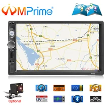AMPrime 2 Din 7″ Car Radio GPS Navigation Universal Car Multimedia HD Stereo Audio AUX USB MP3 MP5 Radio Player Camera 7010G