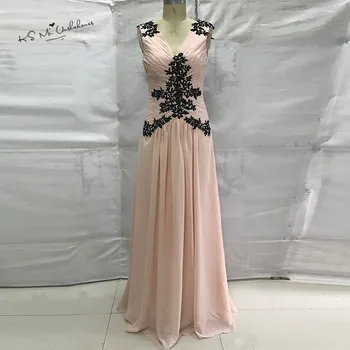 

Vestido de Gala Cheap Pink Black Lace Prom Dresses Long 2017 Beads Women Formal Evening Party Gowns Dress for Graduation Baile