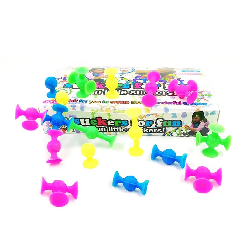 

Fun Little Suckers Silicone Soft Blocks Building Robot Educational Creative Toy Shape Color Cognition Development Tool Set