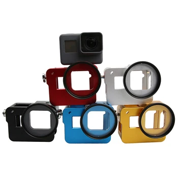 

52mm UV Lens filter Protective Housing Shell Frame Case Lens Cap Cover For GoPro Herob7 6 5 4k Sport Camera Accessories Kit