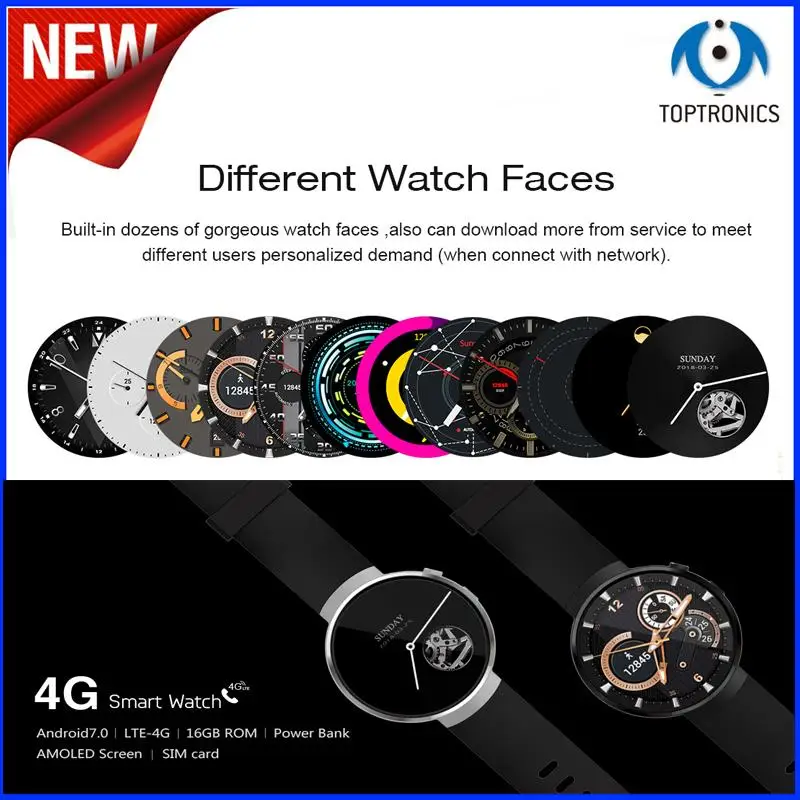 Смарт часы PK Z18 Q1 4G Android 7 0 ПЗУ 16 ГБ + ОЗУ 1 580 мАч GPS WIFI функция звонков пульсометр