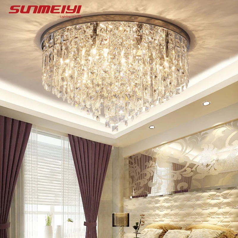 Современный светодиодный потолочный светильник с кристаллами для спальни, коридора, кухни, Хрустальная полоса, скандинавский потолочный светильник, промышленный светильник для гостиной