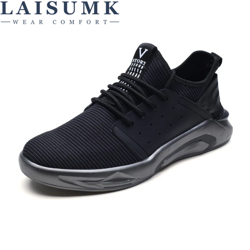 

LAISUMK Hot Men Casual Shoes Fashion Soft Breathable Zapatos hombre Lace-up Comfortable Male sneakers