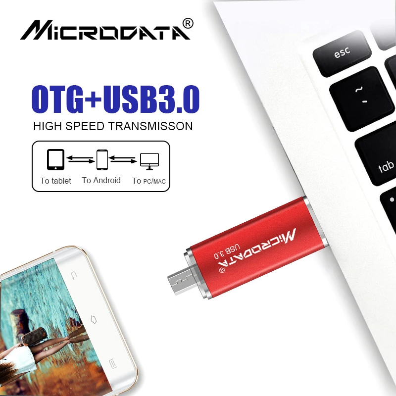 High Speed USB 3.0 OTG USB Flash Drive 128gb 64gb metal otg pendrive 32gb 16gb memoria usb stick U Disk flash drive for phone