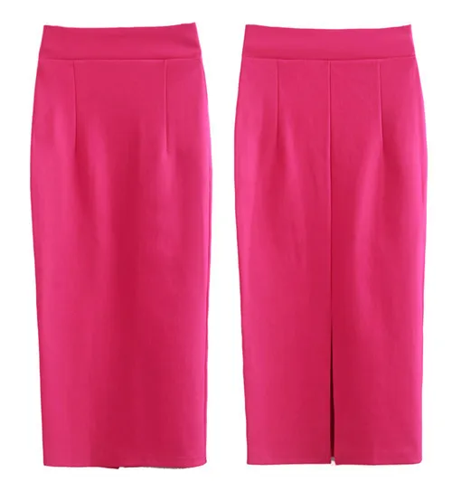 Подгоняемые Женские Летние Стильные длинные миди юбки-карандаш с высокой талией, юбка с разрезом на спине, большие размеры 3XS-10XL