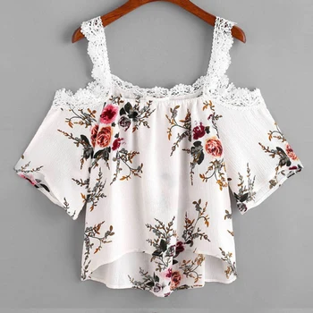 

New Womens Plain Swing Off the Shoulder Top Strappy Blouse Summer Ladies Plus Size Flared Shirt