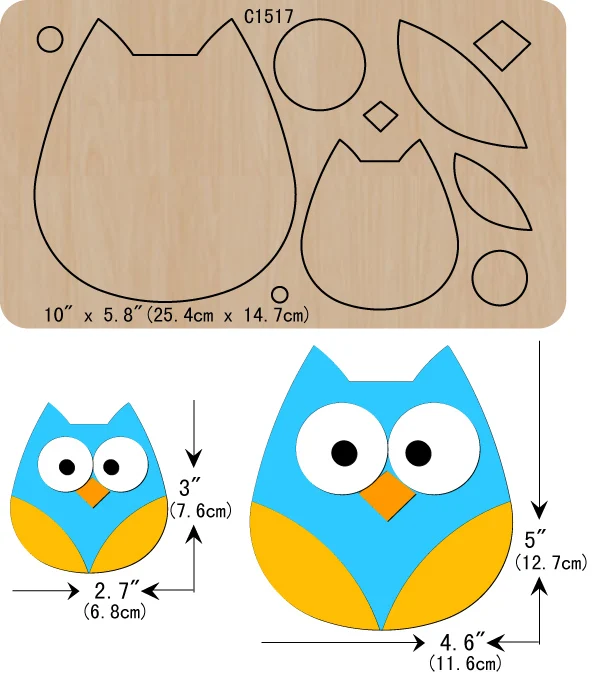 

New Owl Wooden die Scrapbooking C-1517 Cutting Dies Multiple sizes