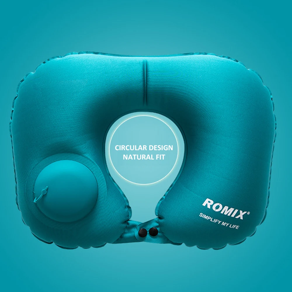 

Portable U-Shape Travel Pillow For Airplane Inflatable Neck Pillow Folding Neck Headrest Pillow Cushion For Sleep Home Textile