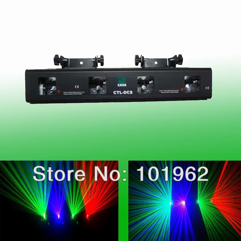dj lighting 260mW 4 lens RGV laser light stage lighting equipment DMX sound disco party dj equipment