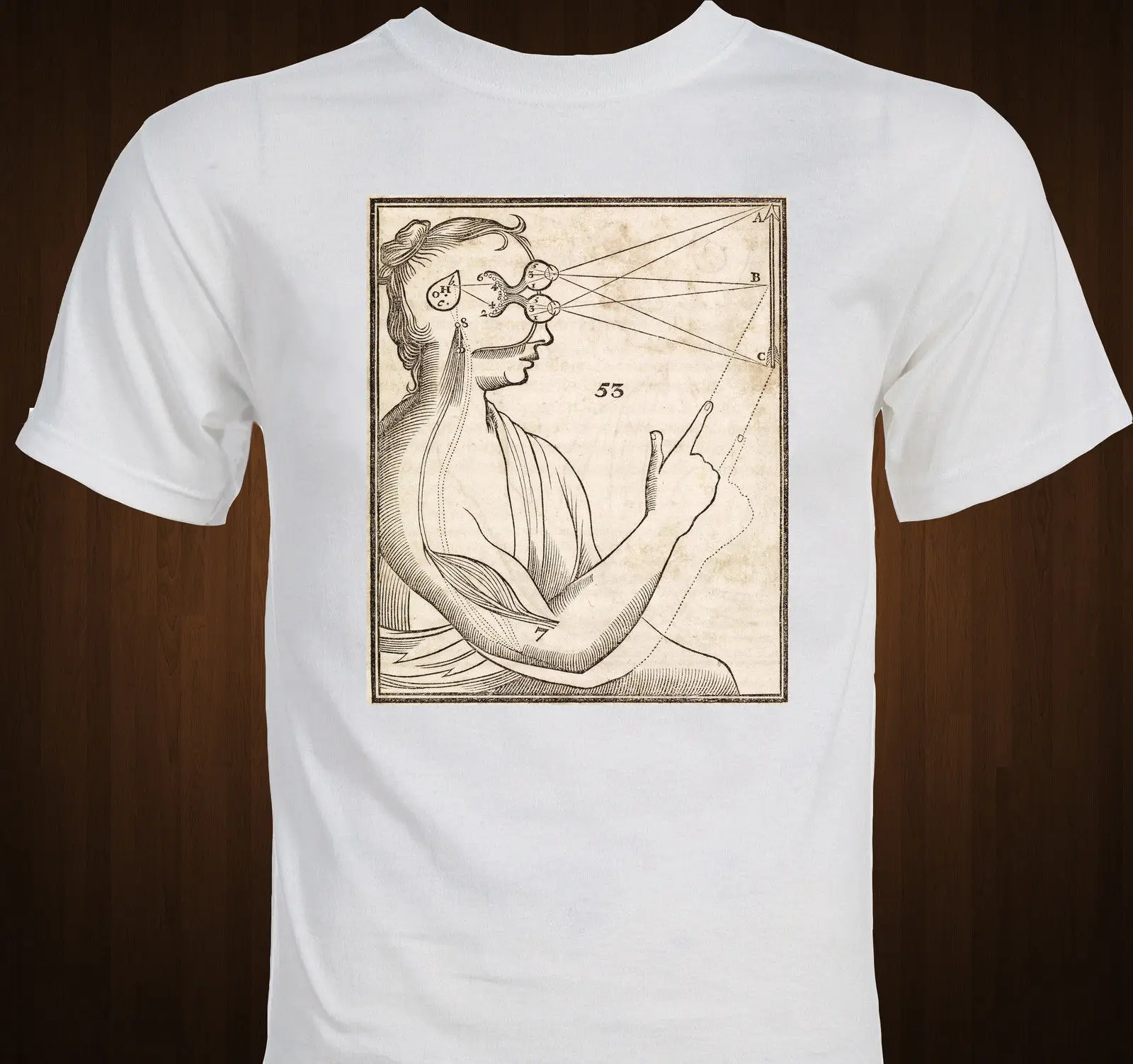 

Famous Descartes Vision Diagram Pineal Gland Philosophy Spiritual T Shirt